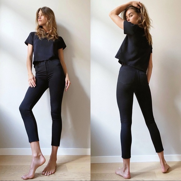 Denim Forum Lola High Rise Skinny Crop 